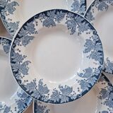 Set of 6 hollow plates Platane St Amand and Hamage