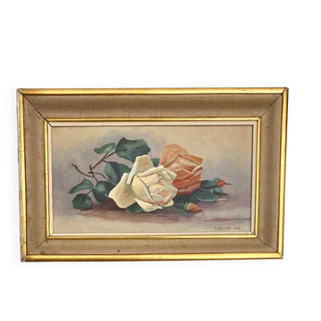 Oil on old canvas