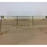 Wall-mounted gilded metal coat rack 4 hooks