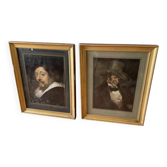 Paire de portraits