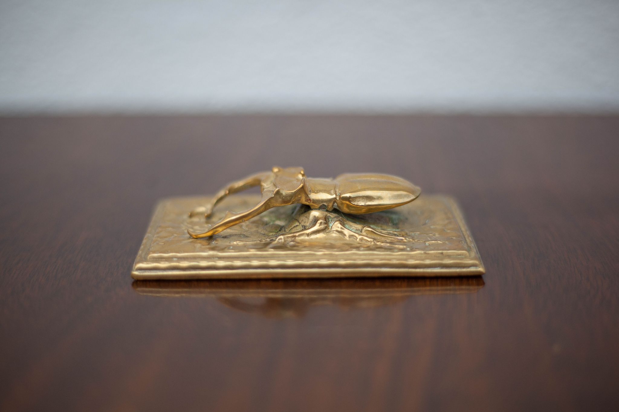 Scarab brass mail clip