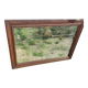 Grand miroir ancien biseauté cadre en bois sculpté