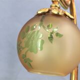 Romantic art-nouveau lamp in glass paste Lucien Gau