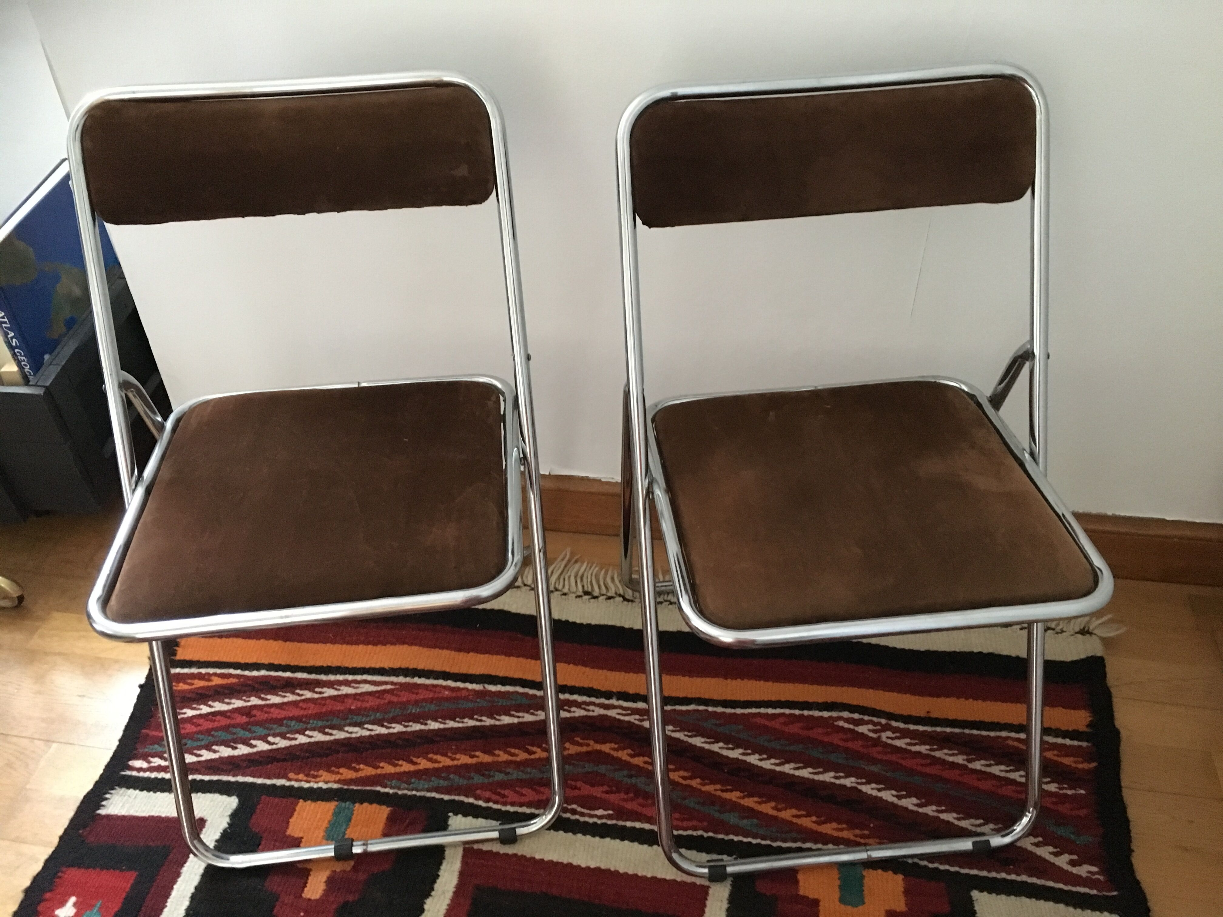 Lot de 4 chaises pliantes en velours