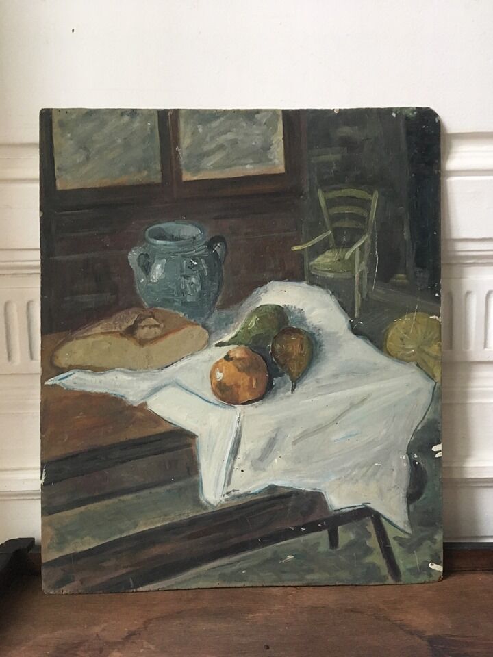 Painting old still life oil