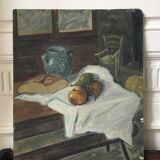 Painting old still life oil