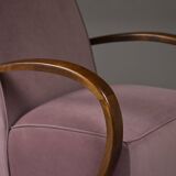 Art Deco Club Armchair, Fully Restored, Poland, 1930s