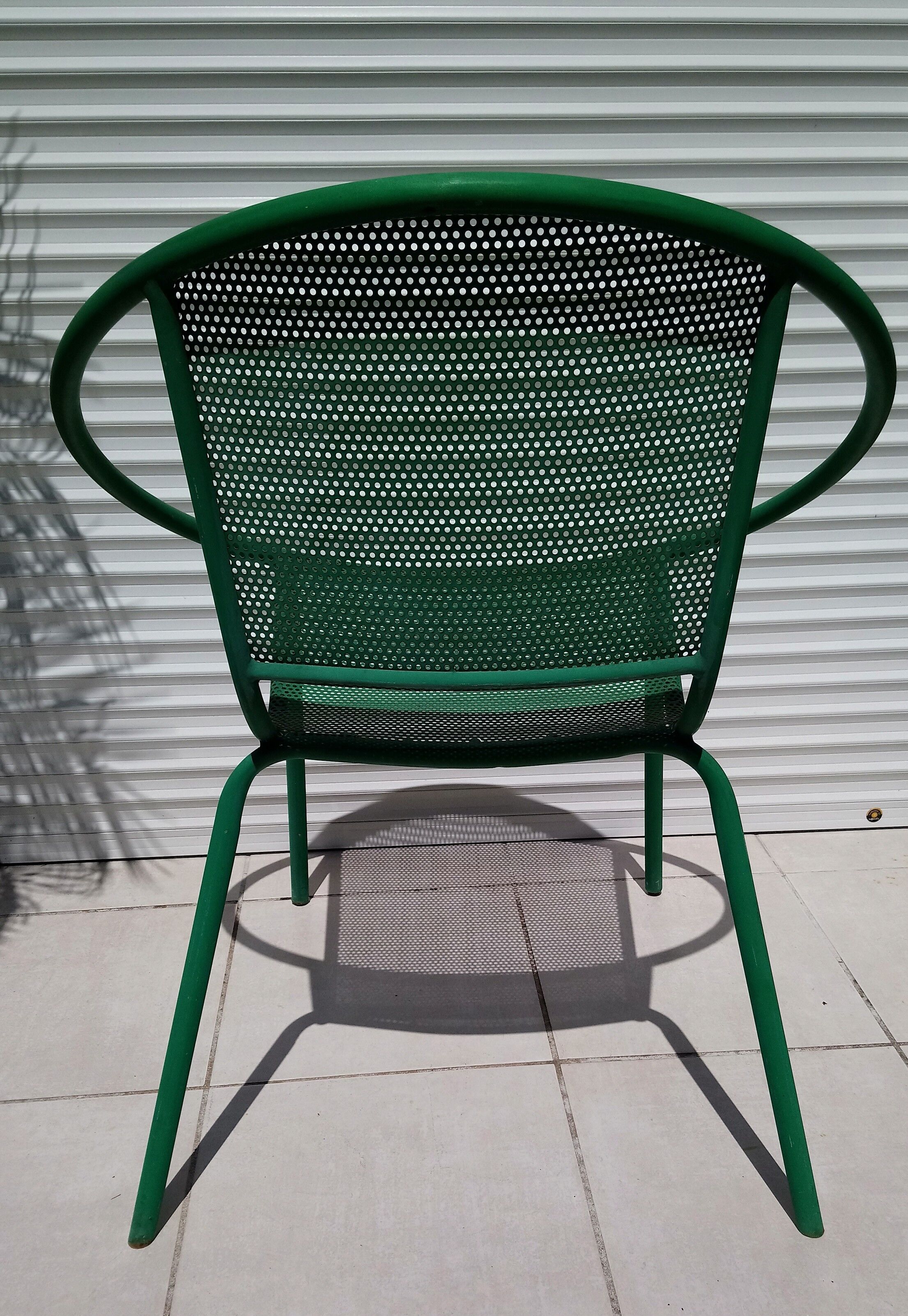 Pair of chairs half moon garden 80s Italian design