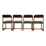 Set of 4 restored Baumann sled chairs