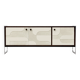 Vintage sideboard with handmade relief surface, metal, Germany, 1960s