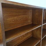 Teak compass foot bookcase shelf