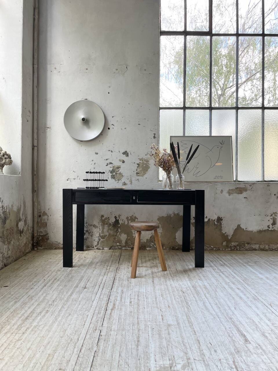 Regain black stained elm desk
