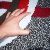 Tapis Contemporain ORA Hooked en Laine (73cm x 143cm), Édition Unique