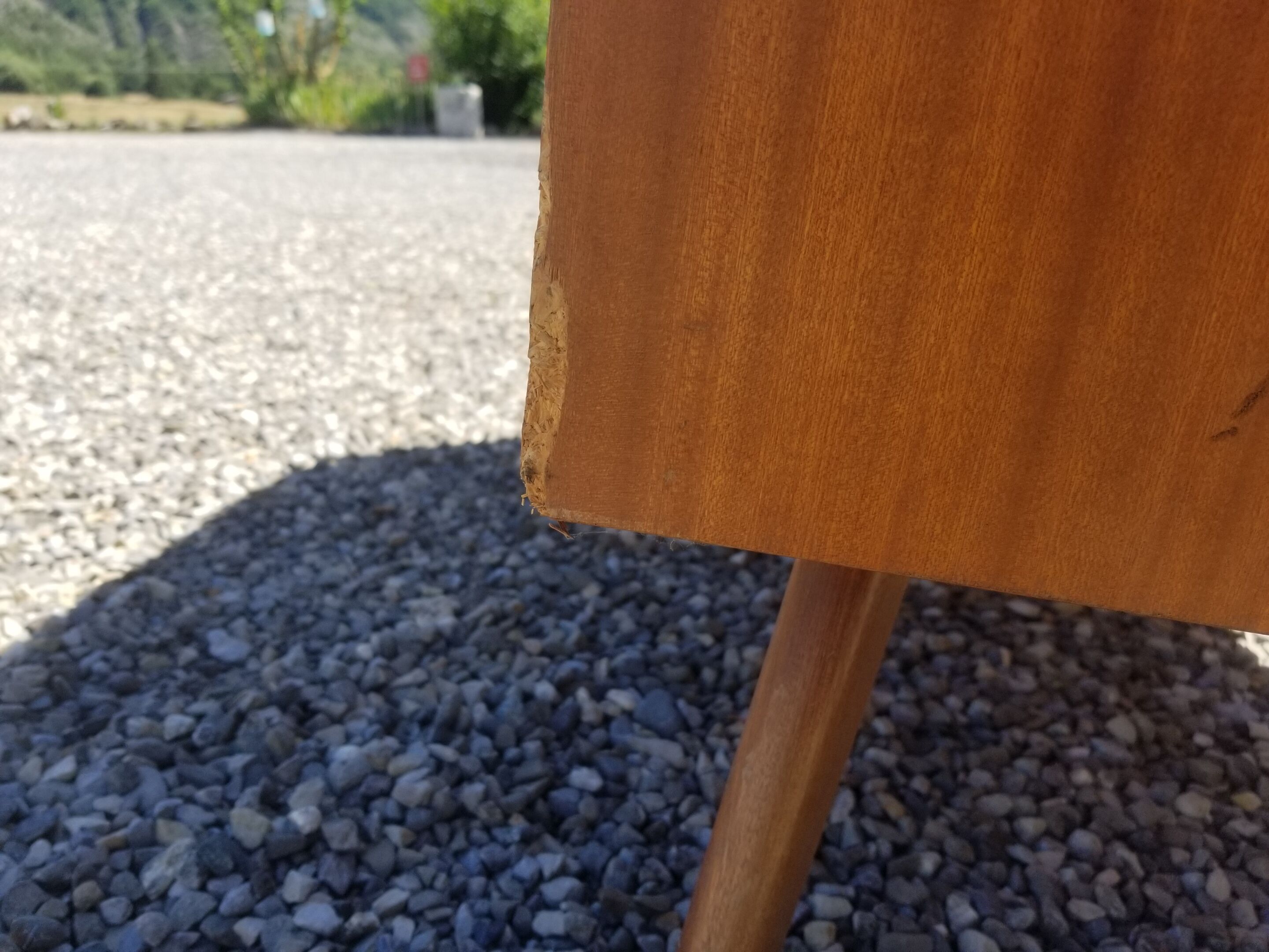 Vintage dresser 4 drawers feet compass - 60s