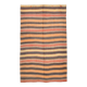 4x7 Pale Orange Kilim Rug, Rugged Rug, Antique Bohemian Style, 128x215Cm