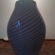 Murano glass lamp with ribbed pattern, 1970s