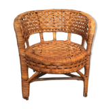 Wicker doll chair chair