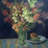 Table hst "vase with bouquet of flowers" early xx ° signed deshairs + frame