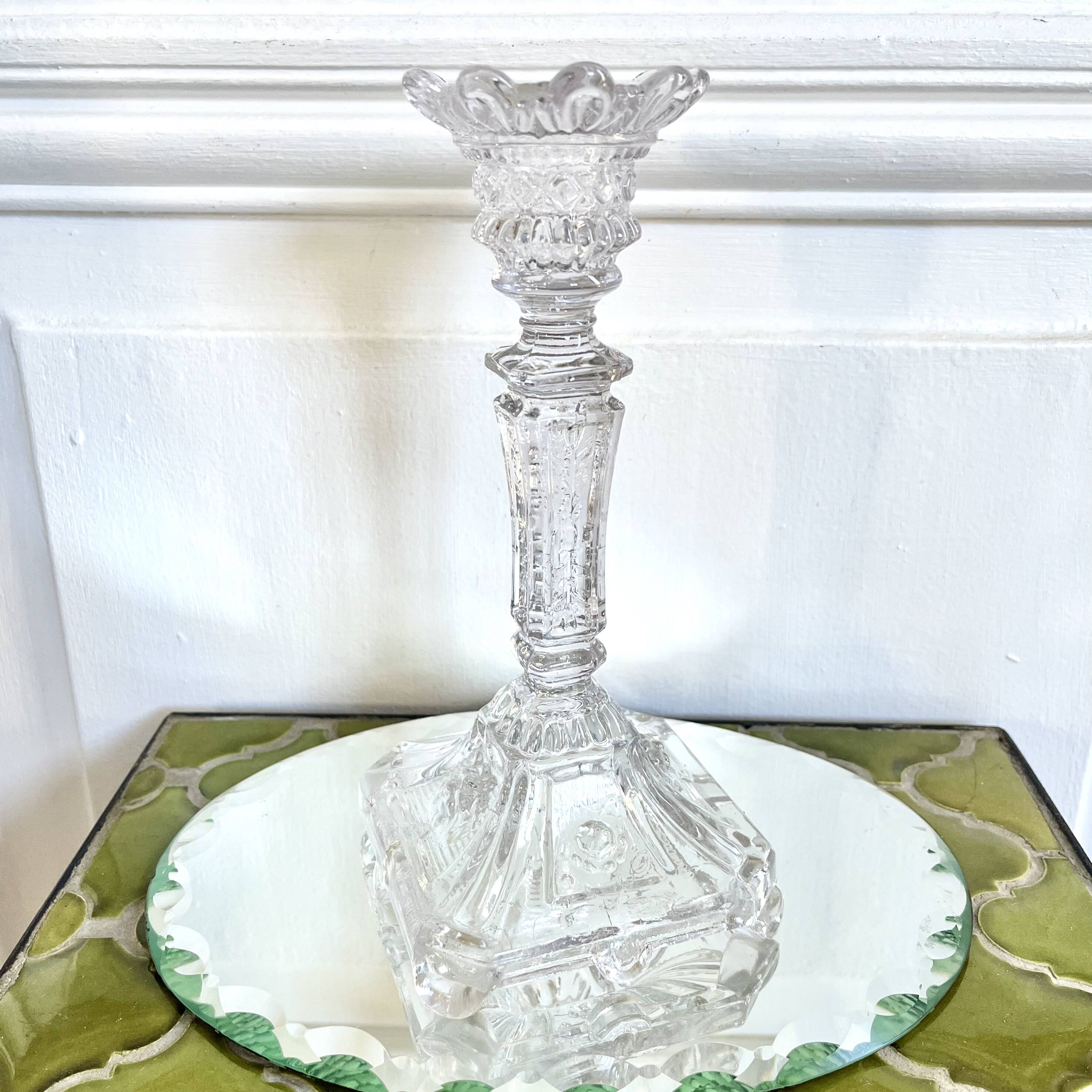 Portieux molded glass candle holder