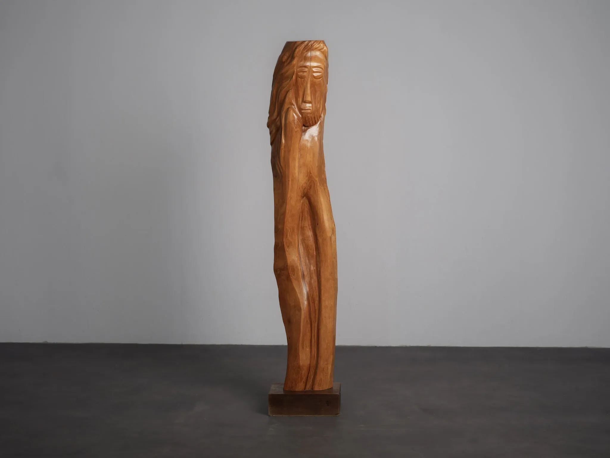Large-scale figurative oak sculpture, Belgium, 1970s