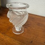 Crystal vase signed Lalique France model Ermenonville