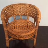 Wicker doll chair chair
