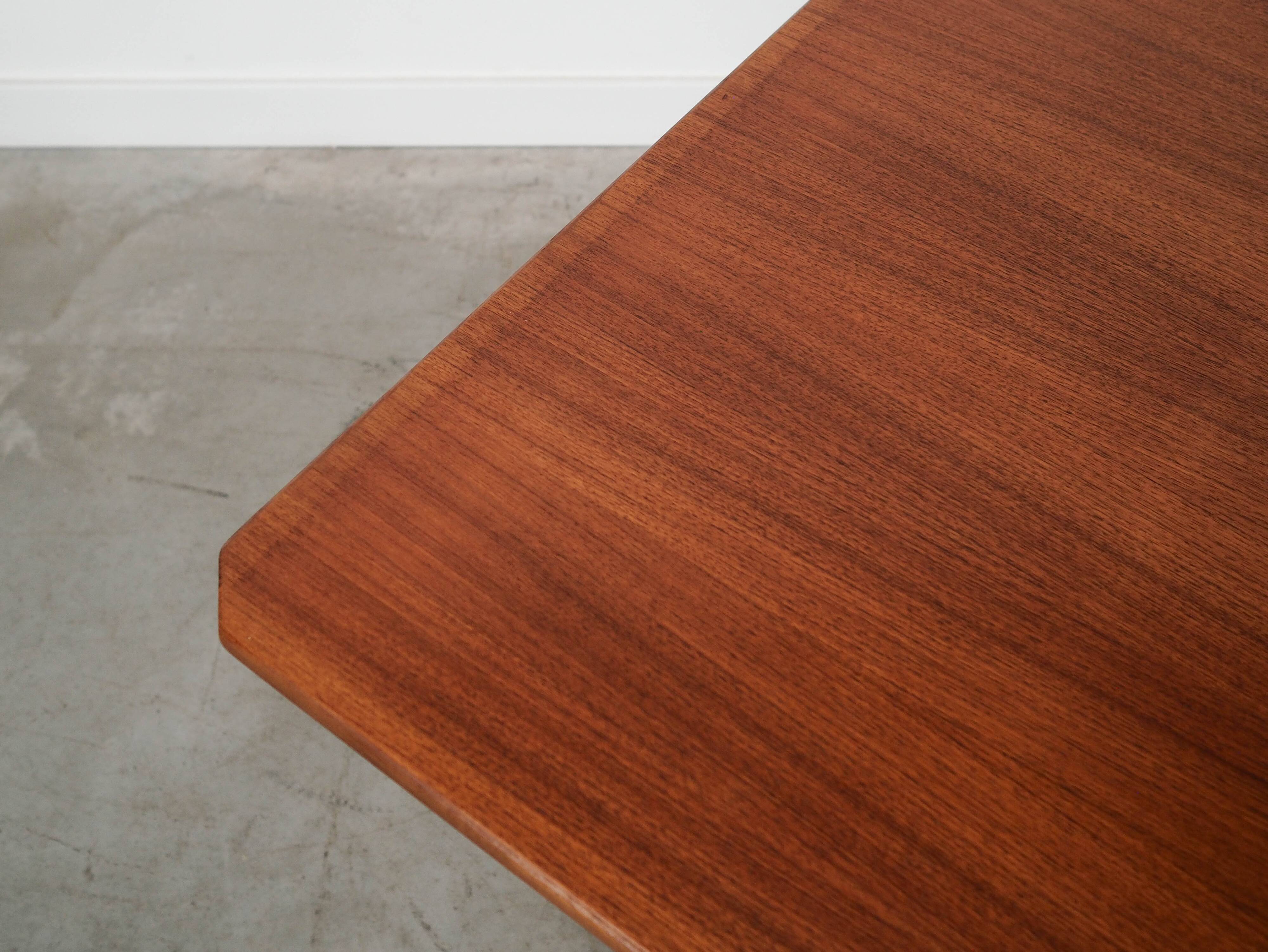 Folding teak table, Italian design, 1970s, made in Italy