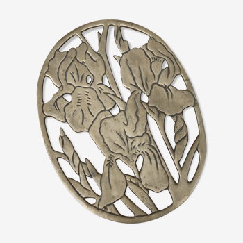 Dessous de plat Art Nouveau en laiton