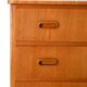 1960s Scandinavian Oak Tallboy with Sculpted Handles