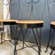 Lot de 4 chaises vintage en fer forgé 1940