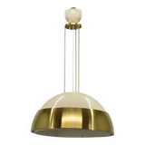 1970s Brass and Lacquered Metal Pendant, Czechoslovakia