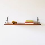 Wall shelf L82cm metal and wood
