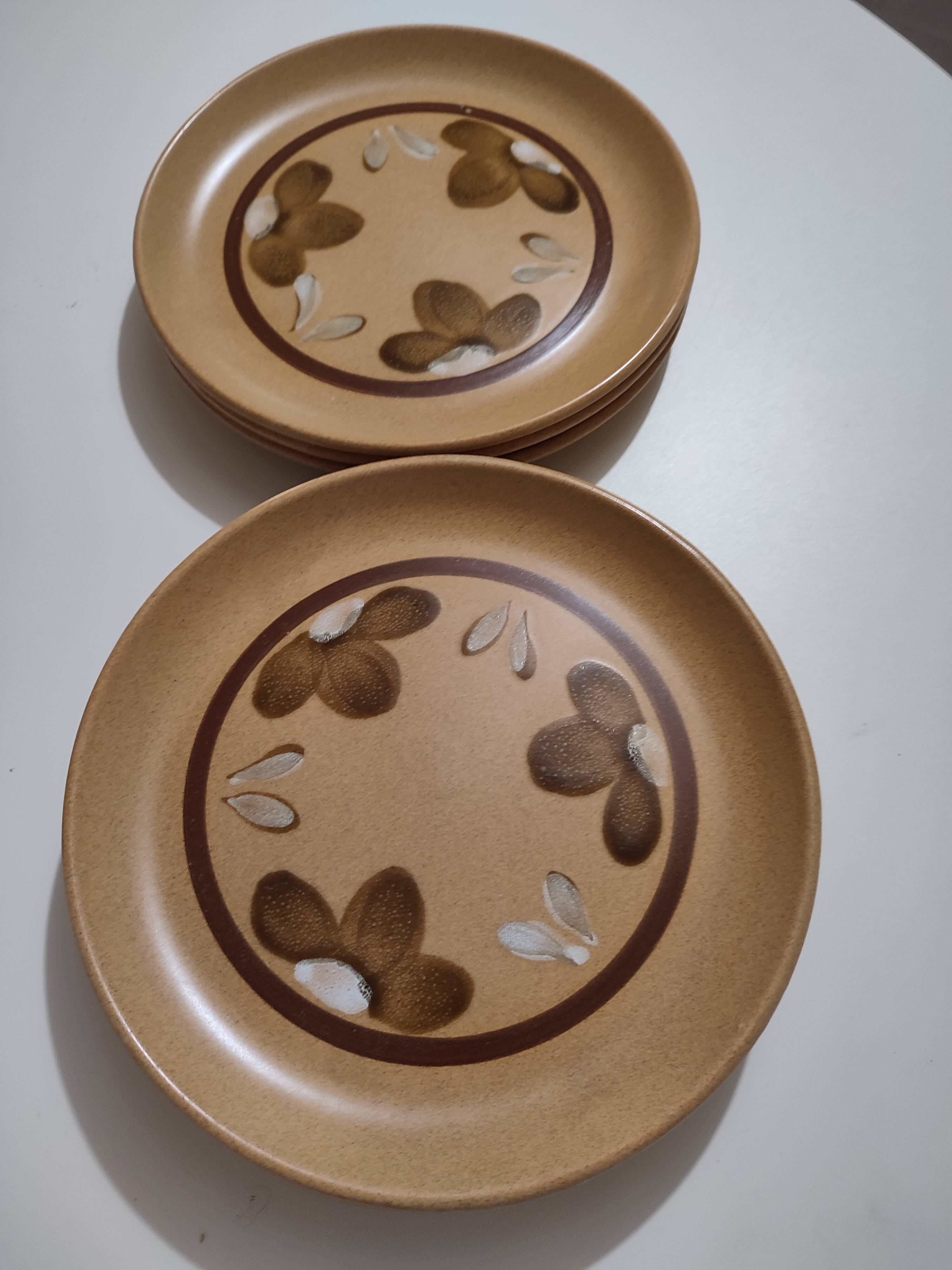 Set of 6 plates house art Sarreguemines