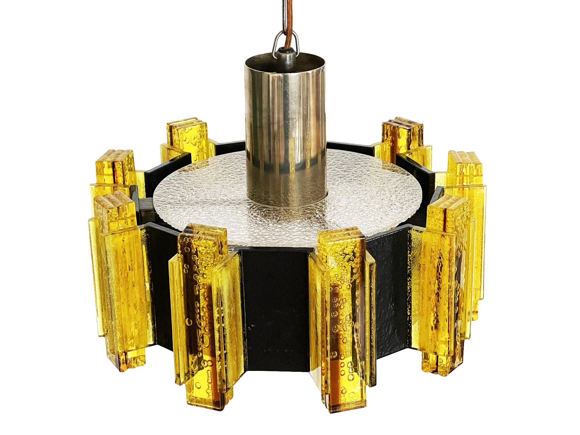 Acrylic pendant light/chandelier by Claus Bolby for CEBO Industri. Denmark 1960s