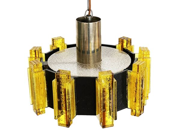 Suspension/lustre en acrylique de Claus Bolby pour CEBO Industri. Danemark années 1960