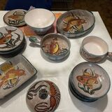 Vallauris fish tableware service