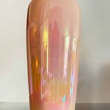 Iridescent pink ceramic vase from the 70s