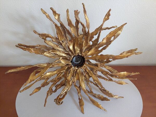 Paire d'appliquer soleil signé moerenhout,belgique 1970s