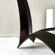 Sculpture abstraite en bronze veritable et signée, modernisme 1970