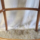 High chair in curved wood - mid. 20th century