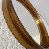 Miroir rond Gilac plexi fumé années 70
