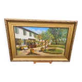 Tableau Villa Provençale daté 1934