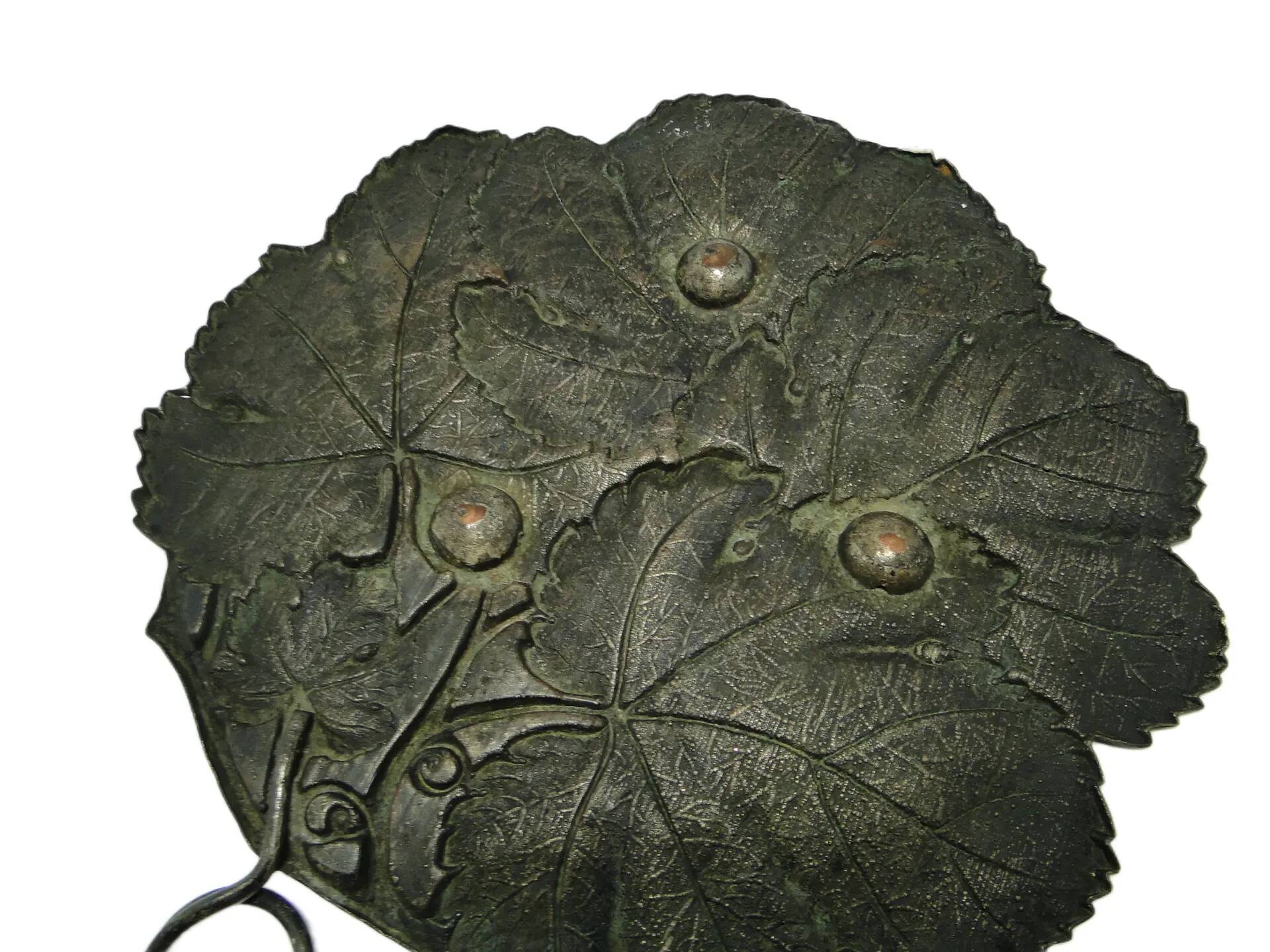 Art Nouveau platter, metal, Poland, 1950s.
