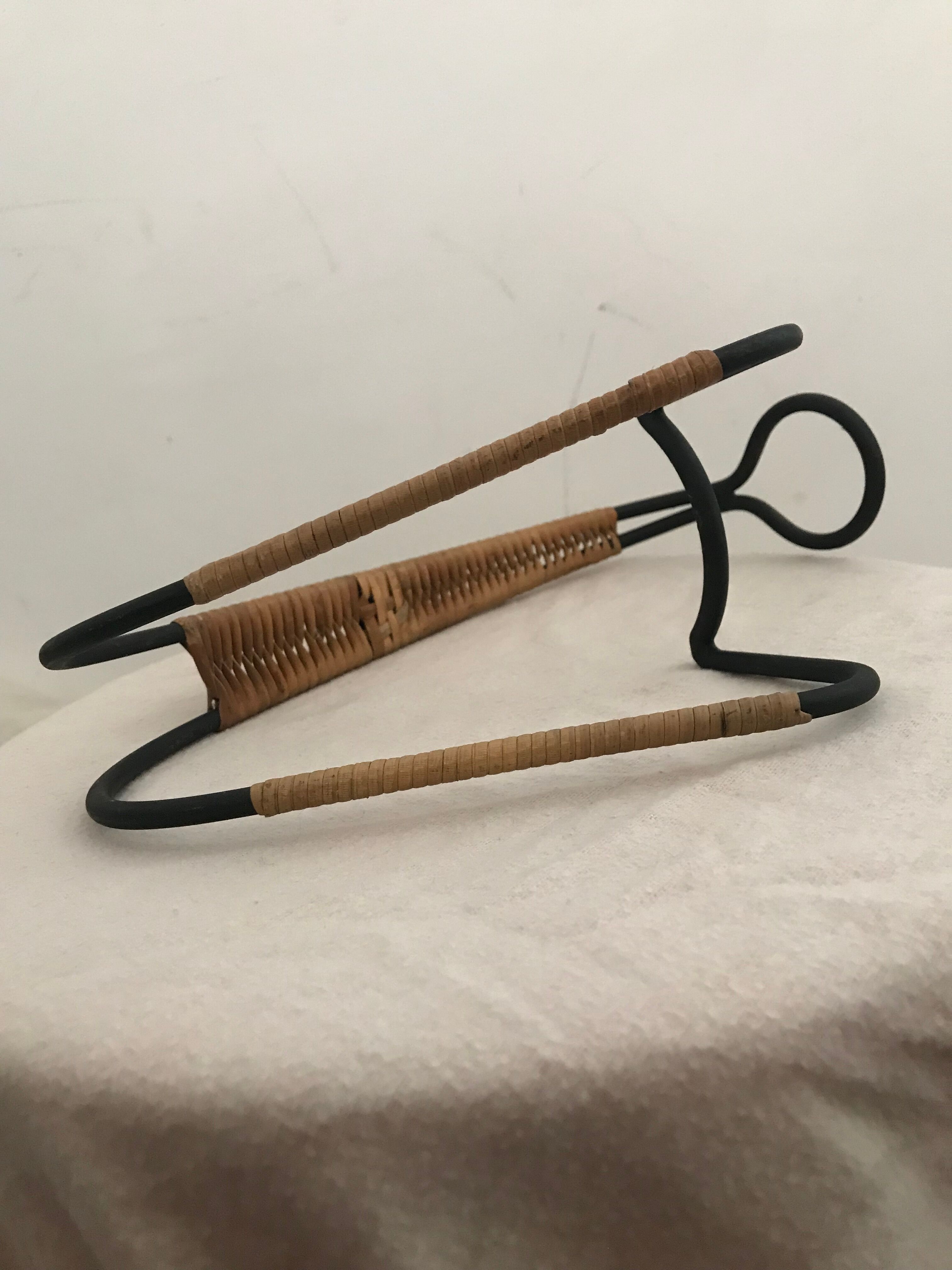 Scandinavian rattan bottle holder Laurids Lonborg 1960