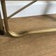 Vintage chaisor folding chair golden frame and blue velvet
