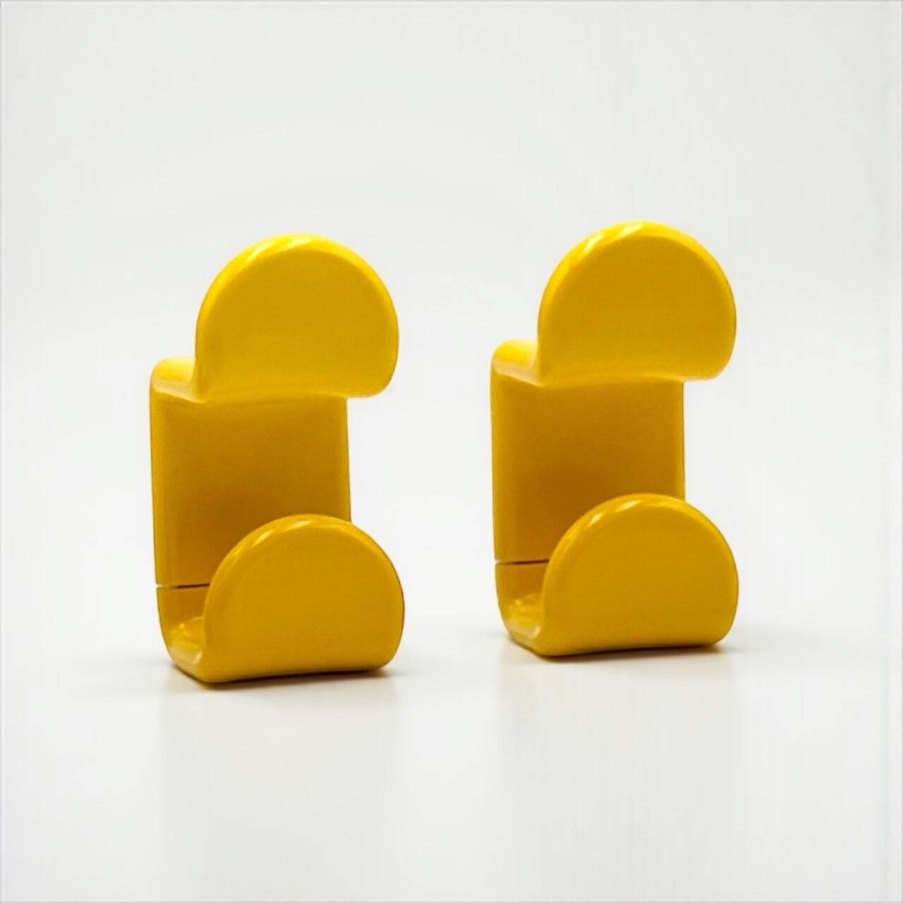 Vintage 1970s Gedy Coat Hooks in Yellow Plastic by Ambrogio Rossari
