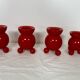 Set of 4 Swedish wooden candlesticks – 1950s
