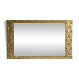 Miroir art-déco or au décor végétal 52x31cm