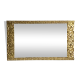 Art-deco gold mirror with vegetal décor  52x31cm