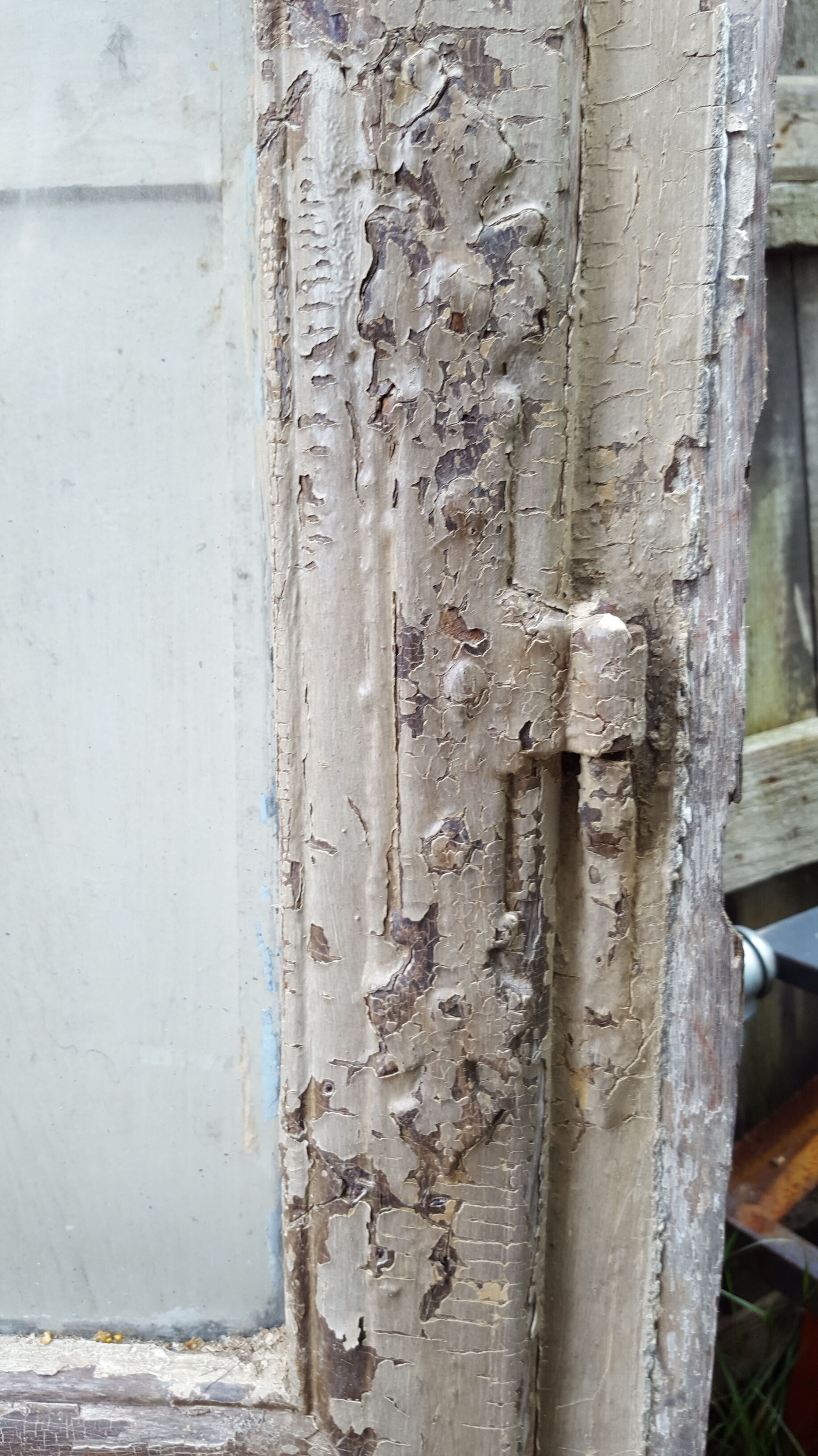 18th double-checked oak window with its frame